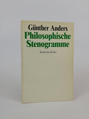 Seller image for Philosophische Stenogramme Beck'sche Reihe, Bd.36 for sale by ANTIQUARIAT Franke BRUDDENBOOKS