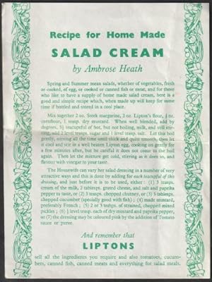 Salad Cream (Liptons) c.1939