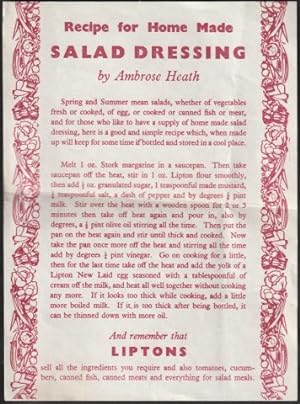 Salad Dressing (Liptons) c.1939