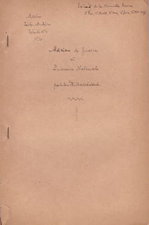 Bild des Verkufers fr Mines Sous-Marines et Defnse National. Seiten 289-305 aus : La Revue de Paris, 15.Januar 1910. zum Verkauf von Antiquariat Heinz Tessin