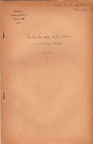 La Loi des Cadres de la Marine. Seiten 492-516 aus : La Nouvelle Revue1.Juni 1887.
