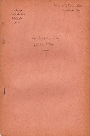 Le Capitaine "Zero". Seiten 328-354 aus : La Revue de Paris, 15. September 1899.