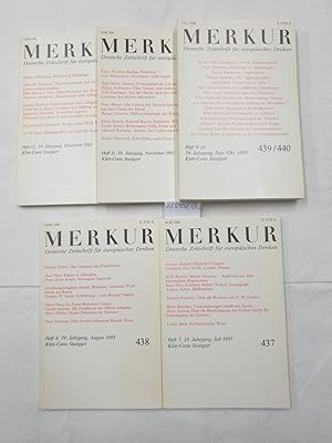 Seller image for (1985) Merkur : Deutsche Zeitschrift fr europisches Denken : Jhg. 1985 : Heft 7-12 : for sale by Versand-Antiquariat Konrad von Agris e.K.