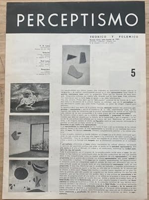 Bild des Verk�ufers f�r Revista Perceptismo. Te�rico y Pol�mico. N. 5. Julio-Agosto 1952 zum Verkauf von Largine