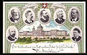 Ansichtskarte Schweizerischer Bundesrat 1900, Bundespalast