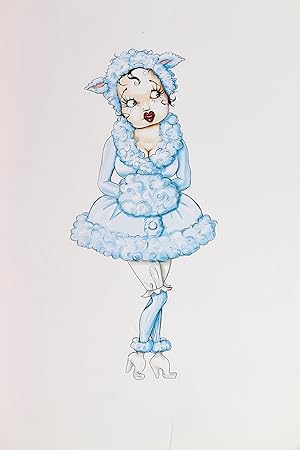 Image du vendeur pour Dessin original de Thierry Mugler - "L'Agneau Betty Boop" mis en vente par Librairie Le Feu Follet