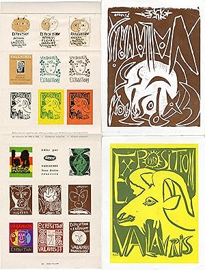 "PICASSO / Expositions VALLAURIS de 1948 à 1958" Réductions en 17 vignettes des affiches créées p...