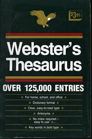 Seller image for The New Webster Thesaurus : Dictionary Format of Synonyms and Antonyms for sale by Librairie Le Nord