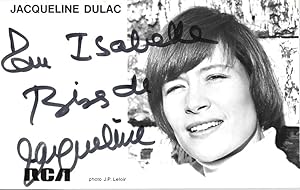 Immagine del venditore per Carte postale RCA ddicace par Jacqueline Dulac. venduto da Librairie Victor Sevilla