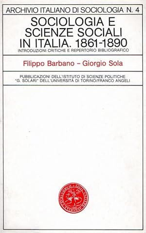 Sociologia e scienze sociali in Italia 1861-1890