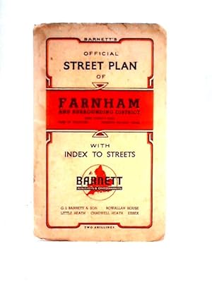 Bild des Verkufers fr Barnett's Official Street Plan of Farnham and Surrounding District zum Verkauf von World of Rare Books