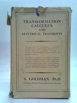 Immagine del venditore per Transformation Calculus and Electrical Transients venduto da World of Rare Books
