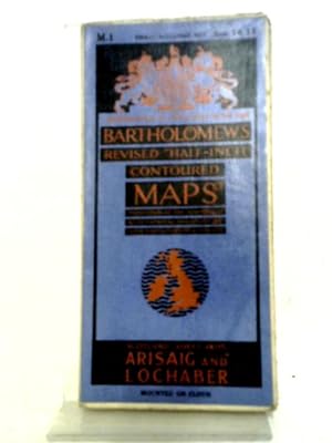 Bild des Verkufers fr Arisaig and Lochaber, Bartholomew's revised "Half-Inch" contoured Maps, M. 1, Scotland Sheet 14-15 zum Verkauf von World of Rare Books