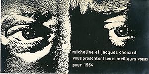 "Micheline et Jacques CHENARD (CHENZ)" Carte-photo de voeux 1964 originale