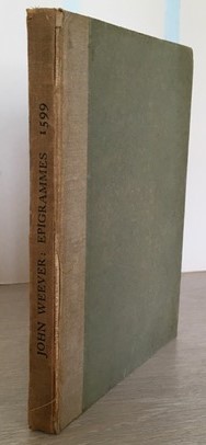 Seller image for Epigrammes in the Oldest Cut and Newest Fashion, reprinted from the original edition with notes etc by R.B. McKerrow for sale by Rickaro Books BA PBFA
