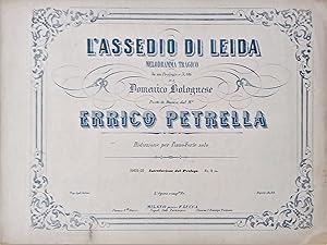 Bild des Verkufers fr Spartiti L'Assedio di Leida - Melodramma di D. Bolognese - Piano di E. Petrella zum Verkauf von Chartaland