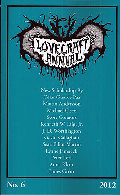 Seller image for Lovecraft Annual No. 6: New Scholarship on H.P. Lovecraft for sale by Ziesings