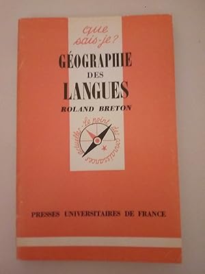 Imagen del vendedor de Geographie des langues a la venta por Libros Nakens