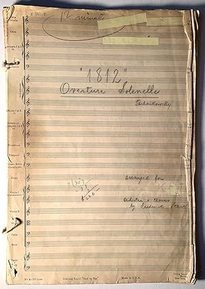 [Frederick Stark] [Disney] Autograph Manuscript Arrangement for "Tchaikovsky's Overture Solenelle...