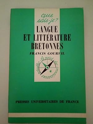 Seller image for Langue et littrature bretonnes for sale by Libros Nakens