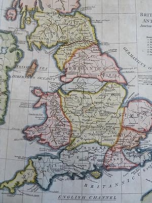 Ancient Britain Roman England Wales 1797 Neele engraved historical map