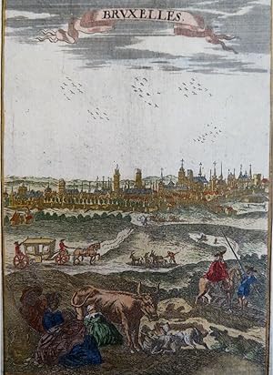 Brussels Belgium Low Countries City View Churches Farmers 1719 Mallet print