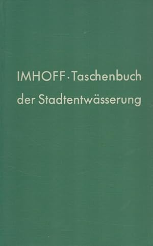 Seller image for Taschenbuch der Stadtentwsserung for sale by Versandantiquariat Nussbaum