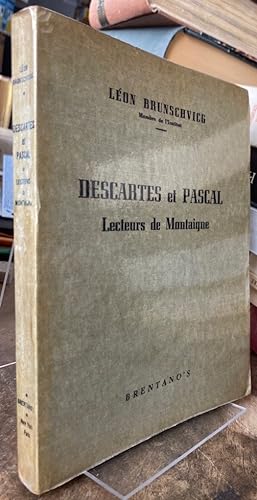 Bild des Verkufers fr Descartes et Pascal. Lectuers de Montaigne. zum Verkauf von Antiquariat Thomas Nonnenmacher