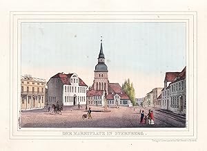 Bild des Verkufers fr Der Marktplatz in Sternberg" - Sternberg Marktplatz Mecklenburg-Vorpommern (Aus: Meklenburg in Bildern) zum Verkauf von Antiquariat Steffen Vlkel GmbH