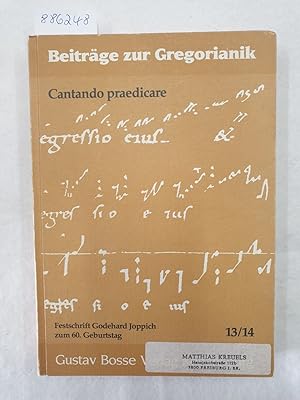 Immagine del venditore per Beitrge zur Gregorianik : Band 15/16 : Cantando Praedicare : Festschrift Godehard Joppich : venduto da Versand-Antiquariat Konrad von Agris e.K.