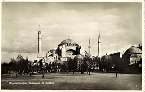 Bild des Verkufers fr Ansichtskarte / Postkarte Konstantinopel Istanbul Trkei, Mosque St. Sophie, Hagia Sophia, Moschee zum Verkauf von akpool GmbH