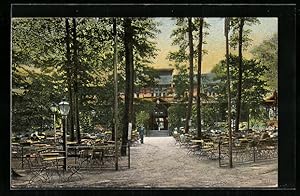 Ansichtskarte Lübeck-Israelsdorf, Gasthaus Forsthaus Israelsdorf A. Petersani, Gartenansicht