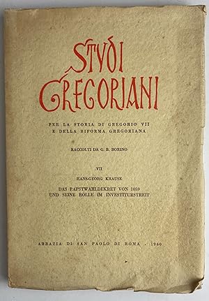 Studi Gregoriani per la Storia di Gregorio VII e della Riforma Gregoriana (Vol. VII)