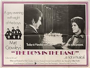 Imagen del vendedor de The Boys in the Band (Original quad poster from the UK release of the 1970 film) a la venta por Royal Books, Inc., ABAA
