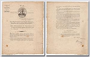 Robespierre, Maximilien de (1758-1794) - Important document signed "certifié conforme Robespierre"