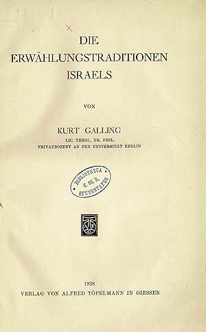 Die Erzählungstraditionen Israels. (Originalausgabe 1928)