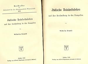 Jüdische Reinheitslehre und ihre Beschreibung in den Evangelien (Originalausgabe 1910)