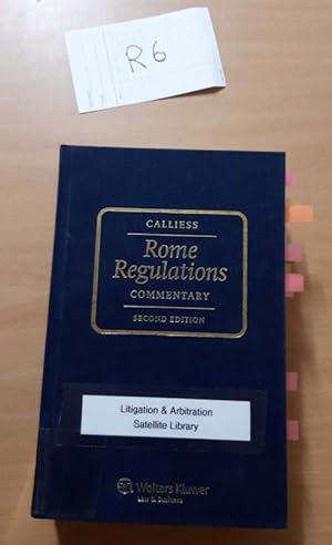 Seller image for Rome Regulations Commentary second edition by Callies for sale by UK LAW BOOK SELLERS LTD