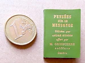 Seller image for Penses sur le mensonge. for sale by La Bergerie