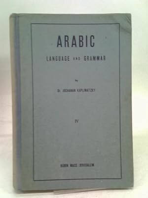 Image du vendeur pour Arabic Language and Grammar, Part IV mis en vente par World of Rare Books