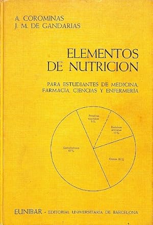 Imagen del vendedor de ELEMENTOS DE NUTRICIN . PARA ESTUDIANTES DE MEDICINA, FARMACIA, CIENCIAS Y ENFERMERA a la venta por Librera Smile Books