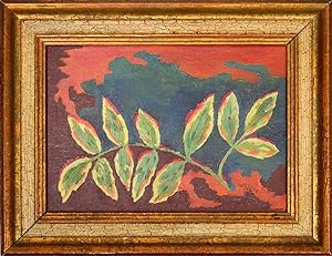 Petites feuilles - Kleine Blätter. 1944. [Öl auf Leinwand, gerahmt / oil on canvas, framed].