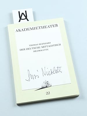 Seller image for Der deutsche Mittagstisch. Dramolette. for sale by Antiquariat Uhlmann