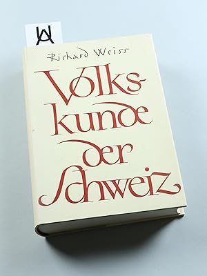 Bild des Verkufers fr Volkskunde der Schweiz. Grundriss. zum Verkauf von Antiquariat Uhlmann