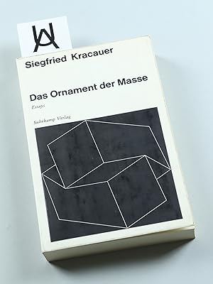 Seller image for Das Ornament der Masse. Essays. for sale by Antiquariat Uhlmann