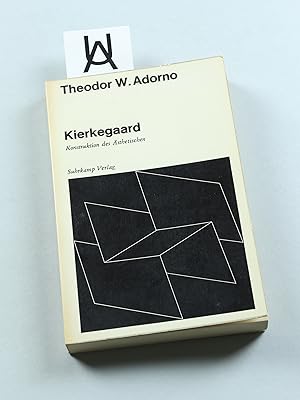 Image du vendeur pour Kierkegaard. Konstruktion des sthetischen. Mit einer Beilage. mis en vente par Antiquariat Uhlmann