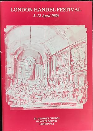 Seller image for The London Handel Festival (The Ninth) 5 - 12 April 1986 for sale by Shore Books