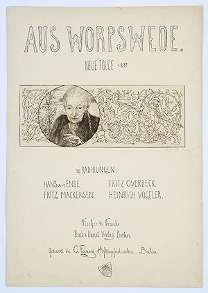 Heinrich Vogeler, Fritz Mackensen, Radierung Titelblatt Aus Worpswede 1897