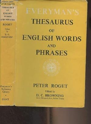 Seller image for Everyman's Thesaurus of English Words and Phrases for sale by Le-Livre