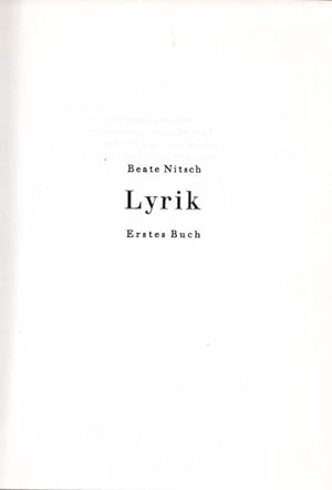 Lyrik. Erstes Buch. Lyrik aus 1962-1968 und 1974.